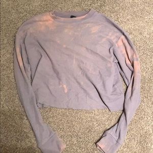 purple tye-dye WILD FABLE cropped long sleeve